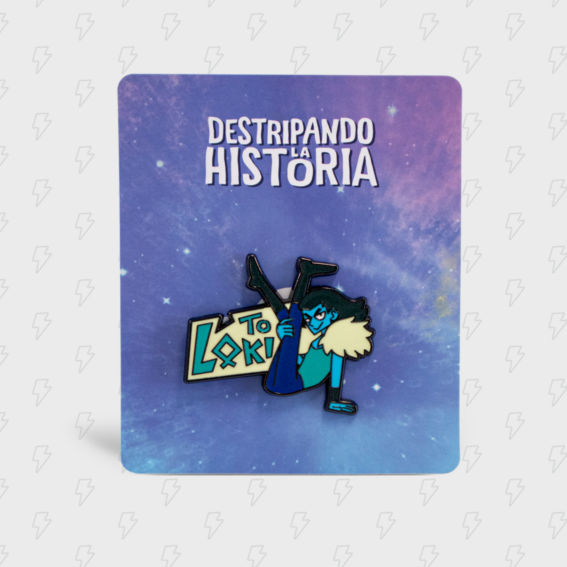 Pin metálico del dios nórdico Loki de Destripando la Historia.